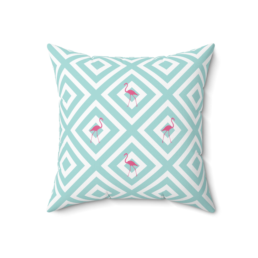 Flamingo Geometric Pillow