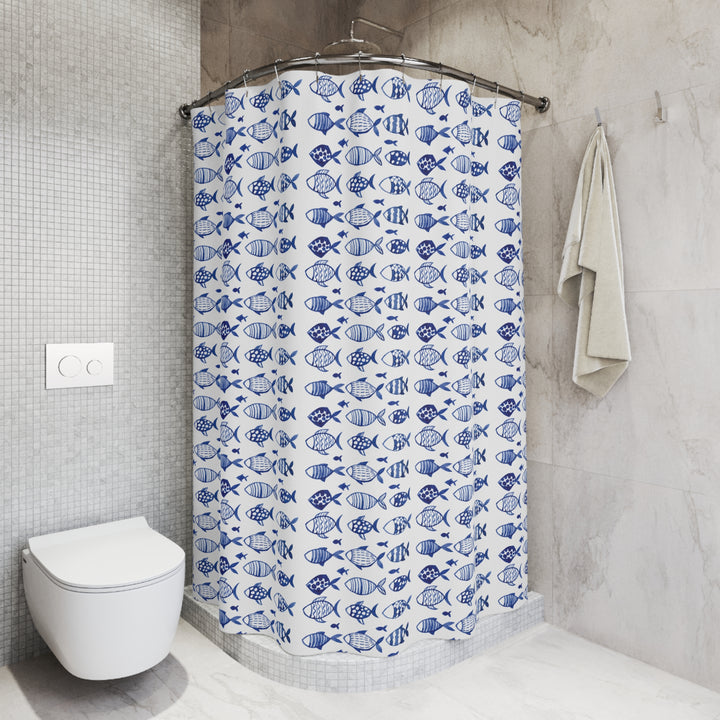 Blue Fish Shower Curtain