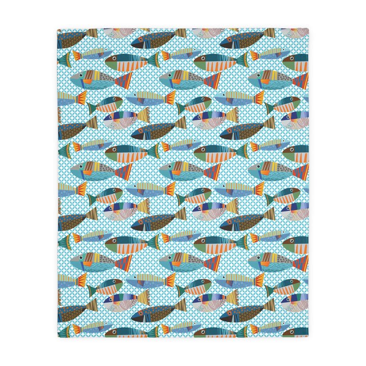 Colorful Fish Microfiber Blanket