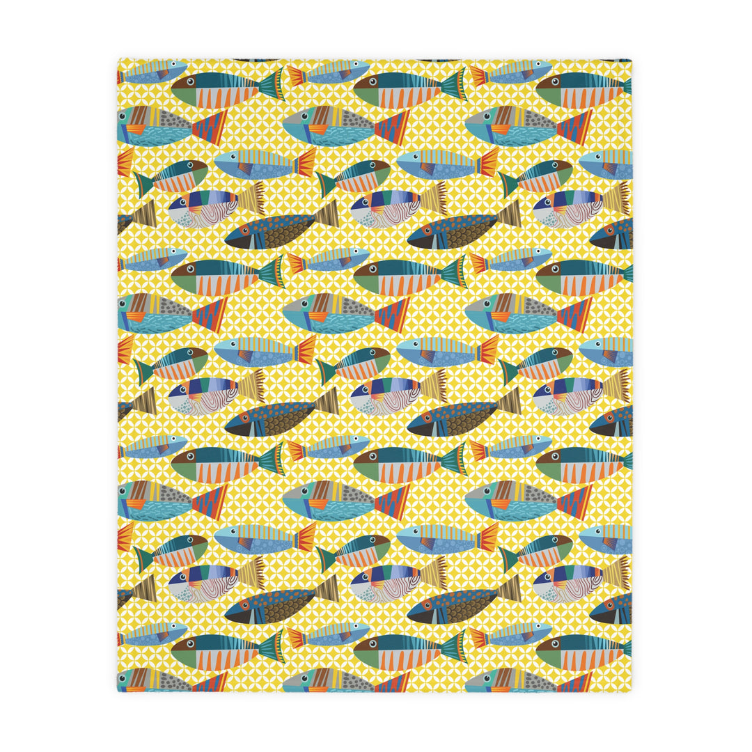 Colorful Fish Microfiber Blanket