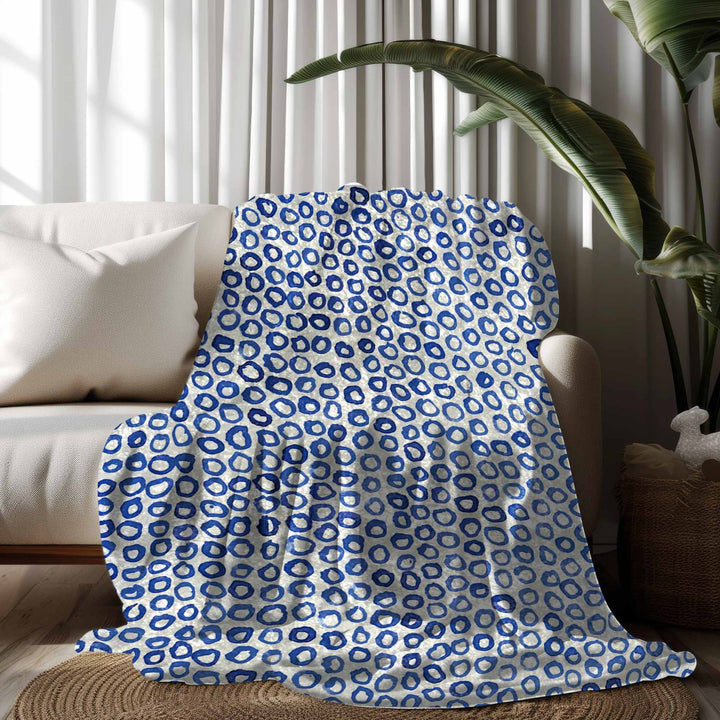 Polka Dot Crushed Velvet Blanket