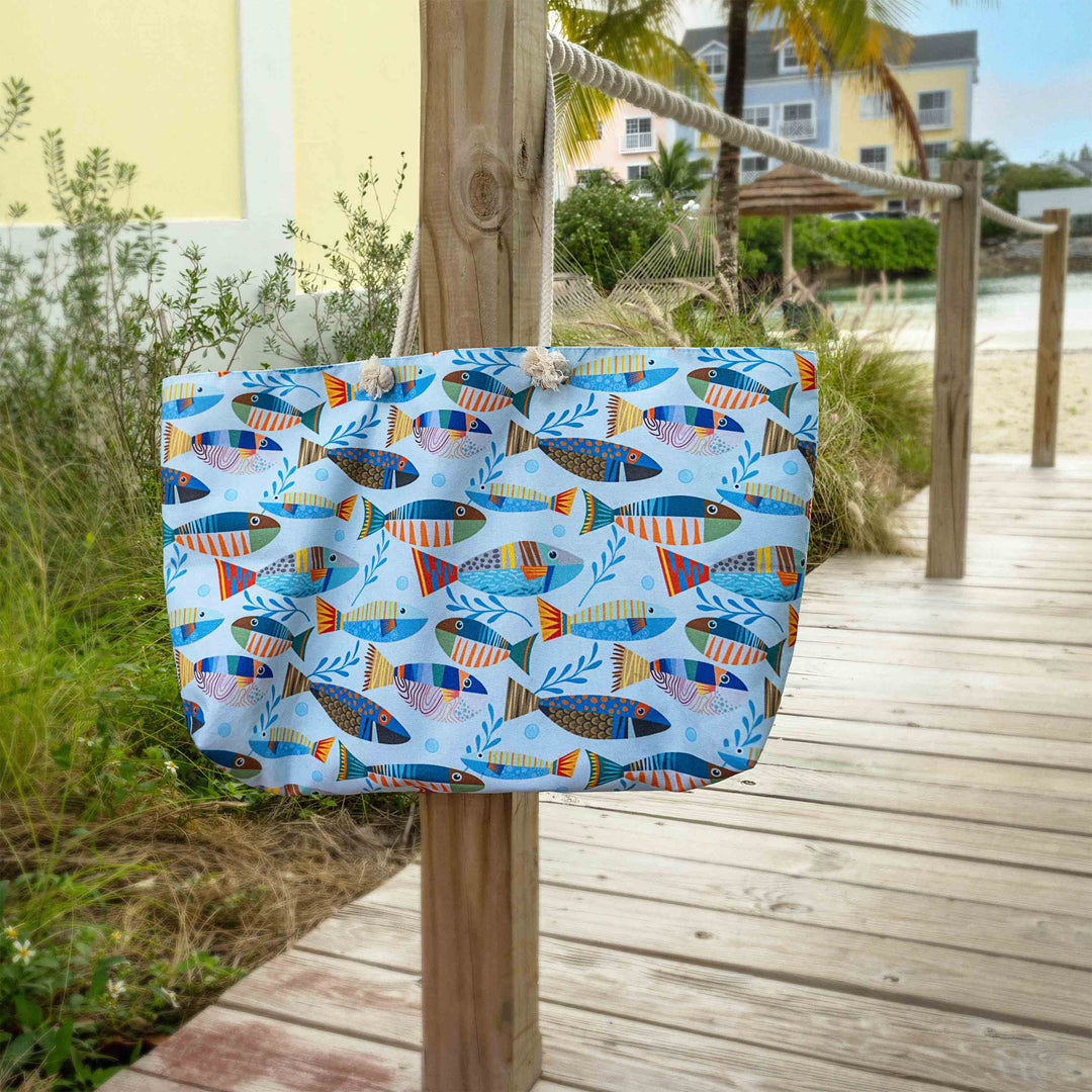 Fish Pattern XL Tote Bag