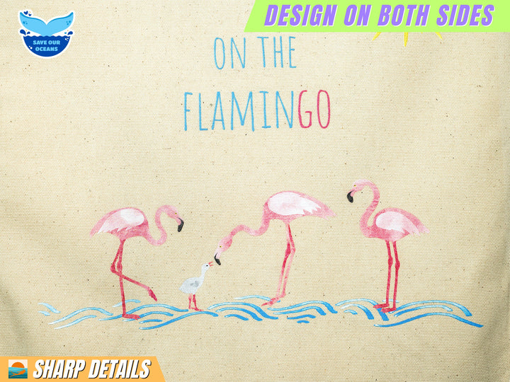 Flamingo Canvas Tote Bag - bzbuzzbee